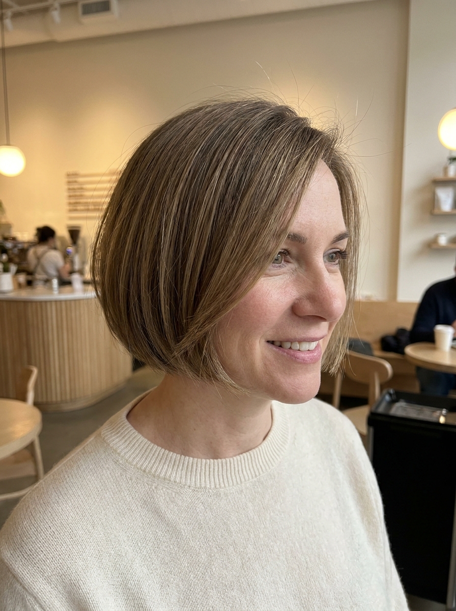 Mini Bob mit klarer Linie als Kurze Bob Frisuren für feines Haar Inspiration 2026